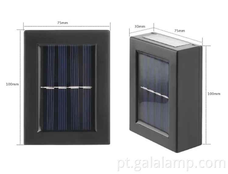 Luz de parede solar solar ao ar livre com design ecológico